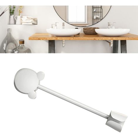 Fauler Haartrocknerständer, multifunktional, 360° drehbar, selbstklebend, zur Wandmontage, weiß (1/5)