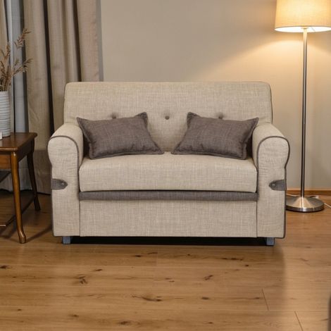 Divano 2 Posti MERIS L124 cm in Tessuto - Beige (1/5)