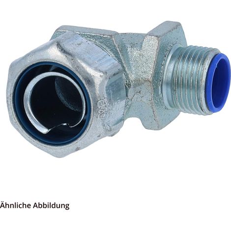 FLEXA EW 90-M Metallverschraubung 90 Grad Winkel Gewinde M16x1,5 für Schlauch-Außendurchmesser 14,5mm - 5/16 Zoll für Schlauch-Innendurchmesser 10,0mm - 1 Stück (1/3)