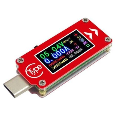 USB-Tester, Ladegerät-Tester, TC64, Farb-Digitalanzeige, PD-Ladegerät, Typ-C, USB-Leistungsmesser, Spannungstester, Voltmeter