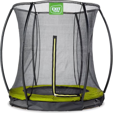 EXIT Silhouette Ground Trampoline 6ft with Safety Net – Green