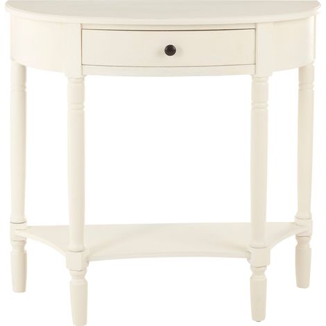 Premier Housewares Heritage 1 Drawer Antique White Console Table (1/5)