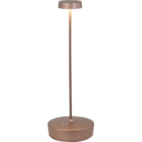 Zafferano Lampada a led da tavolo Swap bronzo opaco ricaricabile e dimmerabile 2200-2700-3000K - 9h massima potenza (1/2)