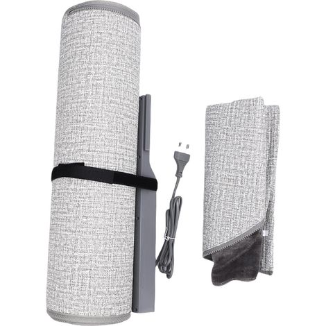 Chauffage sous le bureau avec couverture de repose-pieds, mise hors tension automatique, étanche, chauffe-jambes, genoux, 5 réglages de température pour la maison, le bureau, prise UE, 190 W, 220-240  (1/5)