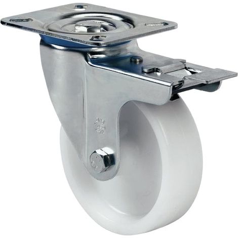 Ruedas Alex serie ZV para transporte industrial UT Placa superior con freno 80mm (1/4)