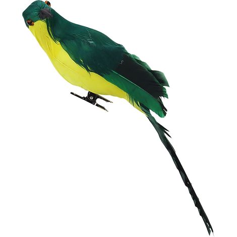 Figurine Perroquet - Décor en Mousse avec Plumes Artificielles - Pour Costume Pirate Épaule Accessoire - Ornements Arbre de Noël et Jardin - 1 Pièce (1/2)