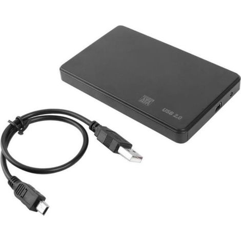 Boîtier de disque dur SSD 2,5 pouces SATA USB 2.0 - Noir (1/4)