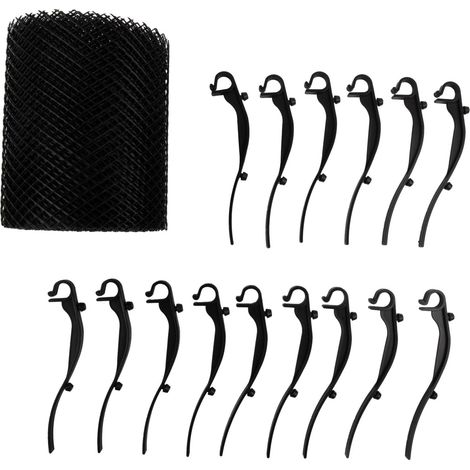 Filet de protection de gouttière en plastique, filet de protection de gouttière en plastique, protection contre les débris (1/5)