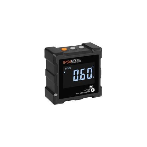 360° LCD Digital Inclinometer, Magnetic Digital Inclinometer, Electronic Inclinometer, Auto Shut Off, with Magnetic Backlight, 4 Magnetic Sides, Waterproof IP54 (with Batteries)