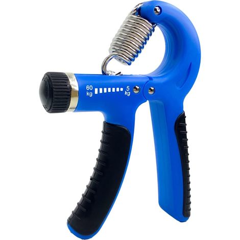 Attrezzo per esercizi di presa manuale, in metallo, con elevata resistenza, 5-60 kg, colore blu. (1/5)