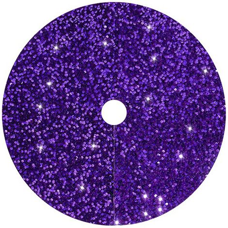 Jupe Pour Arbre De Noël - Sequins Violet - 45 Cm - Décoration Festive Pour Arbre Intérieur - 1 Pièce (1/5)