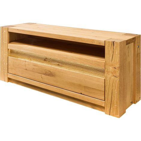 Mobile Tv in legno di quercia selvatica 123x40x53 oliato naturale KENT 109