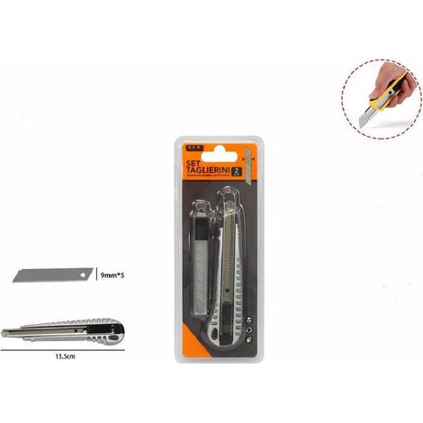 Trade Shop - PROFESSIONELLER CUTTER 13,5 CM MIT LOCK LOCK KLINGENFÜHRUNG 9MM 71076 - (1/2)