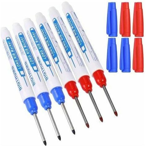 Marqueur Pour Trou Profond - Pointe Fine 30 mm - Encre Indélébile - Pour Accès Difficiles - Lot De 6 Pièces (1/5)
