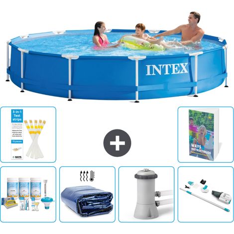 Frame Pool Rund - 366x76 cm - 7-teilig S165