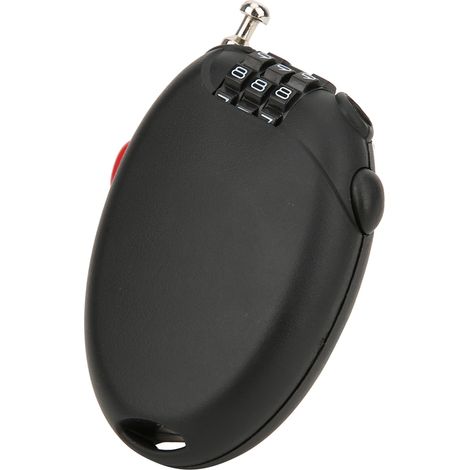 Câble de Sécurité Vélo Mini 3 Chiffres Anti-Vol à Combinaison Acier Multifonction Noir L-01 (1/5)