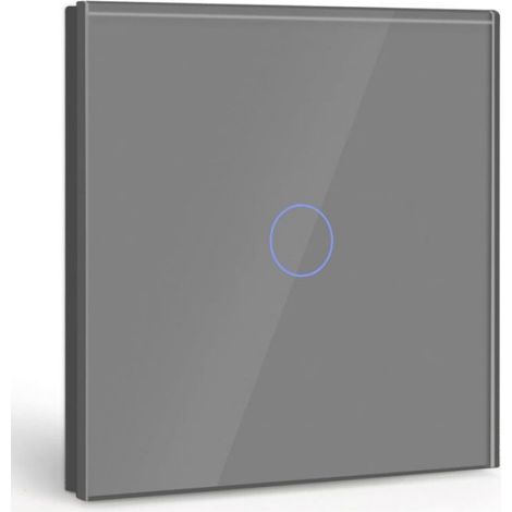 Interrupteur Tactile Monocommande - Sans Fil Neutre - Affichage LED Blanc - Pour Éclairage et Appareils Electroménagers - 1 Pièce (1/5)