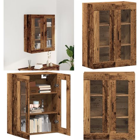 vidaXL Wandschrank Altholz-Optik 69,5x34x90 cm (1/5)