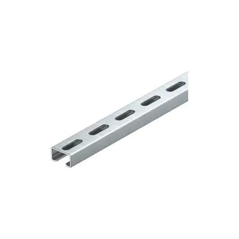 OBO Bettermann Rail profilé perforé, largeur de fente 18mm 2000x40x22,5 acier galvanisé à chaud, 1121979 (1/3)
