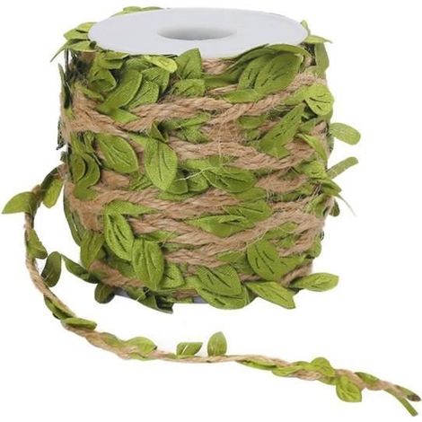 Ruban décoratif - TBEST - Feuille de toile de jute - 10M - Décoration Noël - Mixte (1/3)