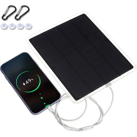 Chargeur Solaire - 20 W - Pour Entretien Batterie Voiture Moto Bateau Camion - Usage Extérieur Camping Voyage - 1 Pièce (1/5)