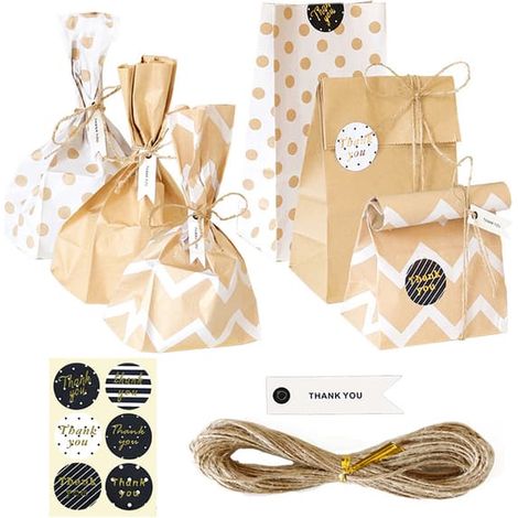 24 sachets en papier pour biscuits, sachets cadeaux, papier (1/5)