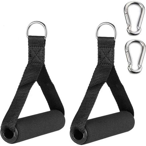 Poignées De Tirage - 2 Pièces - Pour Cordes De Résistance Et Haltères - Ergonomiques - Adaptées À Toutes Les Prises - 2 Unités (1/5)