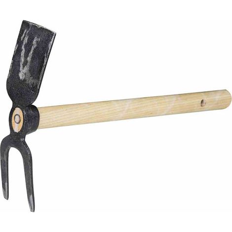 Mini-Hacke 2-zinkig 45 cm für Hochbeete, Esche, 100% FSC (1/5)