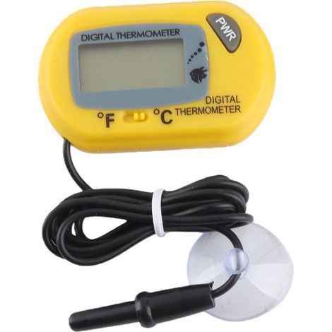 Thermomètre numérique LCD pour aquarium avec capteur, contrôleur filaire, accessoires pour aquarium (jaune) (1/5)