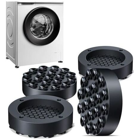 Paquet de 4 amortisseurs de vibrations pour Machine à laver, tapis en caoutchouc antidérapants universels Anti-Vibration pour laveuses et sécheuses