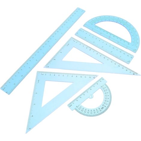 Ensemble de 6 règles à dessin en plastique bleu Artibetter pour (1/5)