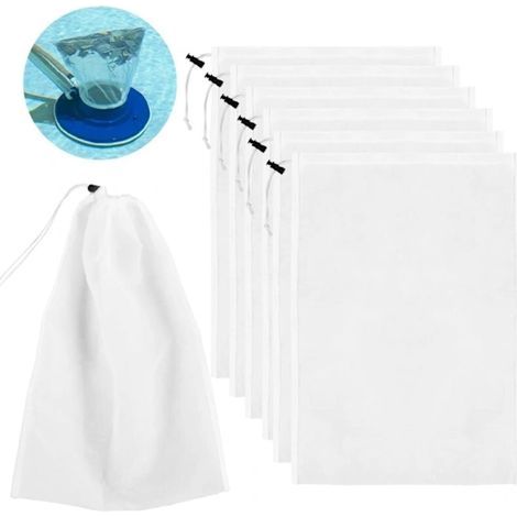/EA/Sacs filtrants pour aspirateur de piscine (lot de 6) - Accessoires en tissu filtrant pour nettoyer les feuilles et les débris de la piscine-AquaForge (1/5)
