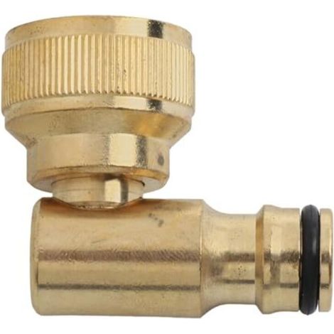 Raccord coudé pivotant en laiton pour tuyau d'arrosage, adaptateur de raccordement rapide fileté femelle pour tuyau d'eau, adapté aux raccords de tuyau d'arrosage pour robinet extérieur et enrouleur.