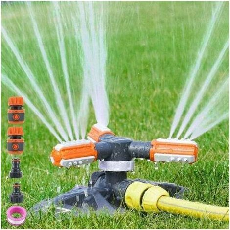Gartensprenger, automatisches Gartenbewässerungssystem, großer Bewässerungsbereich, 360° drehbarer Sprenger für Rasen und Garten (1/5)