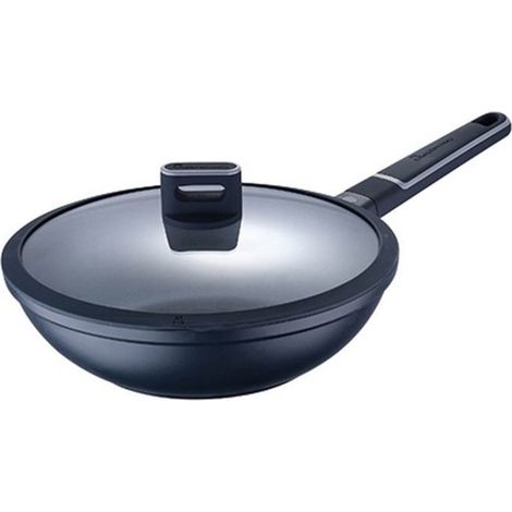 Wok - MASTERPRO - BGMP-7975 (MasterPRO Indigo) - 28 cm - Aluminiumguss - Xylan Plus Beschichtung (1/5)