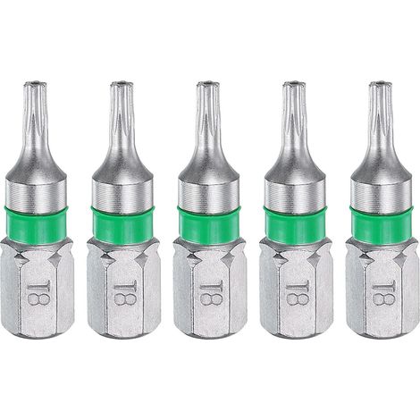 5 Embouts de Tournevis Torx T8H 1/4" Queue Hexagonale 25mm/1" (1/5)