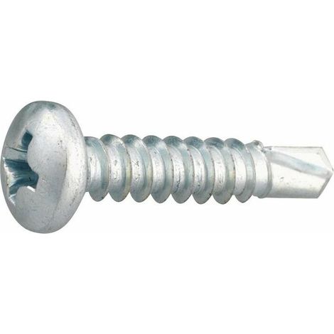 Selbstbohrende Blechschrauben - Viswood - Rundkopf - PH - Verzinkter Stahl - 3,5 x 16 mm - Schachtel mit 500 Stück (1/3)