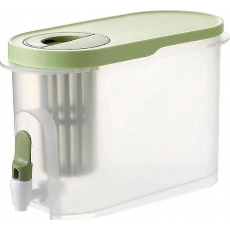 Dispensador de bebidas de PP con grifo y doble filtro, capacidad 3,9 L, verde (1/3)