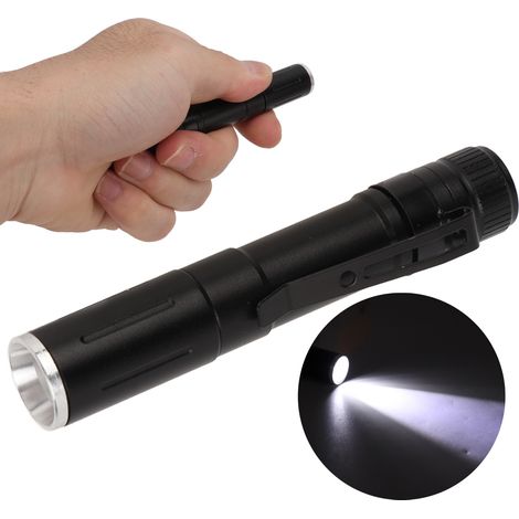 Lampe de poche LED extensible à focalisation réglable pour inspection, réparation, camping nocturne et entraînement (1/5)