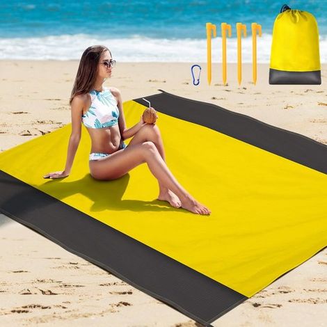 Couverture de plage anti-sable XXL 210 x 200 cm (1/5)