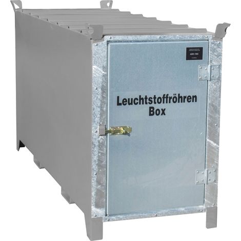 Bauer Leuchtstoffröhren-Box SL 200 nach ADR/RID 1.1.3.10c, Mausgrau mit verzinkter Tür