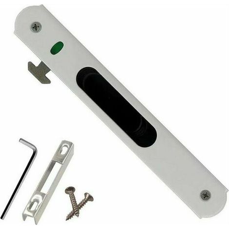 Serrure monopoint en applique en acier inoxydable – Verrouillage à crochet unilatéral – Résistante à la corrosion – Pour portes et fenêtres coulissantes (1/5)