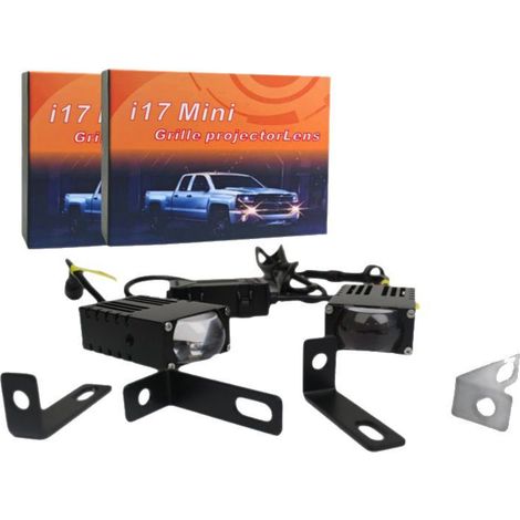 Phares longue portée ultra-lumineux, mini projecteurs antibrouillard pour voiture/camion/tout-terrain/UTV/quad/moto, barre LED fine, blanc/jaune (1/5)