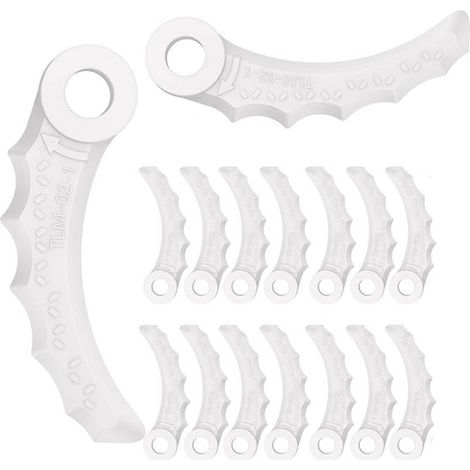 Lot de 18 lames de rechange en plastique pour tondeuse à gazon Makita 198426-9 (1/5)