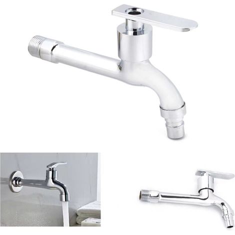 RUBINETTO A PARETE ATTACCO 1/2" LAVATRICE ACQUA FREDDA BAGNO ESTERNI 02048 (1/6)