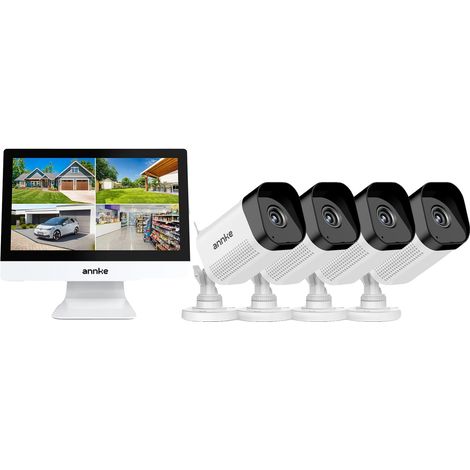 Sistema de cámaras de seguridad, resolución de 8 MP, visión nocturna mejorada, 4 cámaras de 8 MP. (1/2)