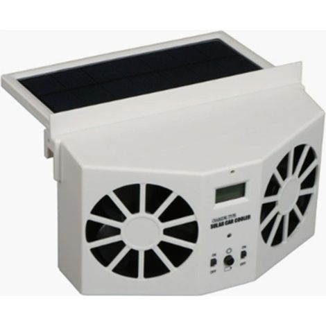 Beyamis Extracteur air solaire voiture - 2 têtes portable rafraîchisseur