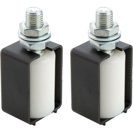 Metalideal  Lot de 2 olives de guidage supérieures Nylon standard avec capot de protection - 25 x 30 mm