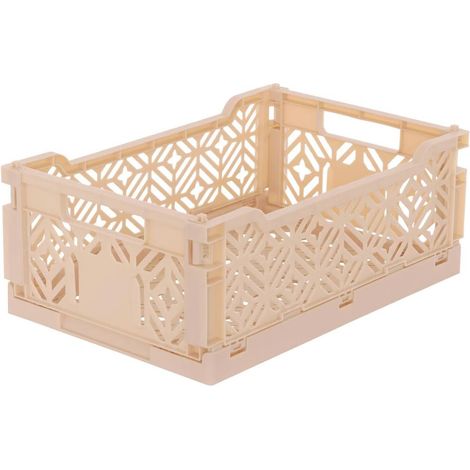 Cagette Pliante Empilable "Arry" 31cm Beige (1/2)