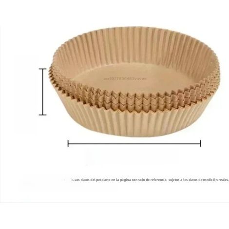 Einweg-Papiertücher (quadratisch und rund) mit Antihaftbeschichtung für Heißluftfritteuse, Grill und Backofen, fettabsorbierendes Küchenutensil (1/5)